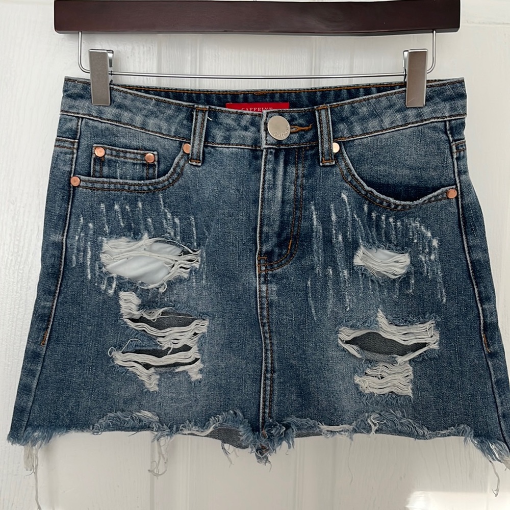 Caffeine brand denim skirt